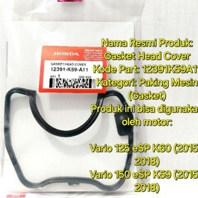 Gasket Head Cover Vario 150 Esp 125 Esp 12391K59A11