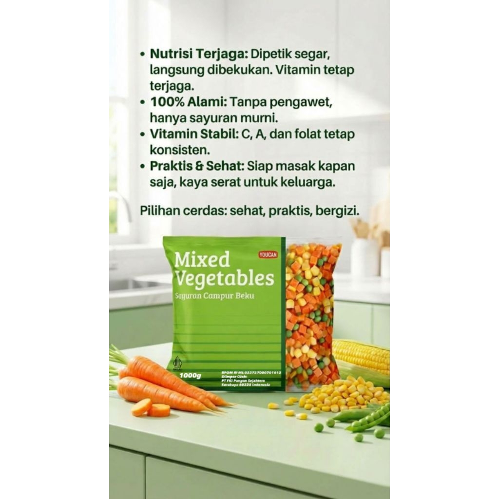 YOUCAN Frozen Mix Vegetables 1kg