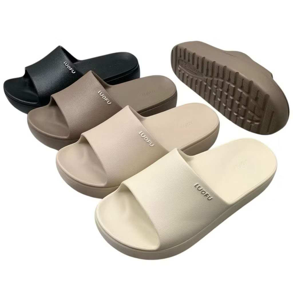 LUOFU - SELOP WEDGES LUOFU WANITA - SANDAL LUOFU WANITA