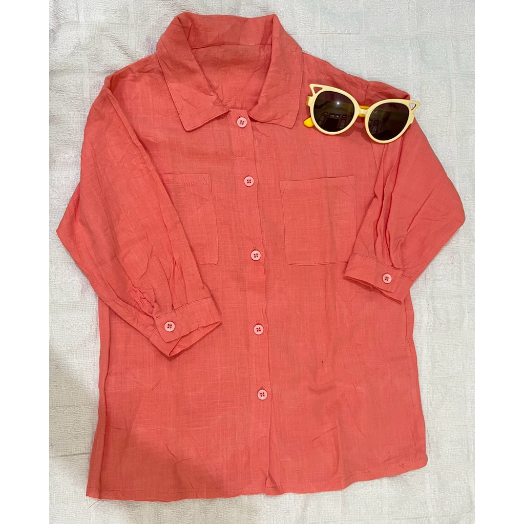 Baju kemeja blus anak perempuan size 8-9 tahun (preloved)