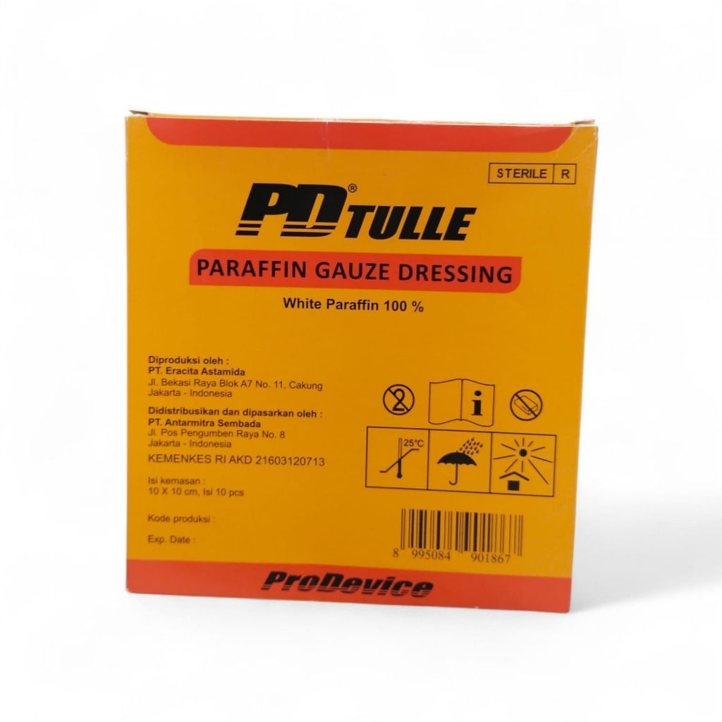 PD TULLE 10 cm x 10 cm paraffin gauze dressing