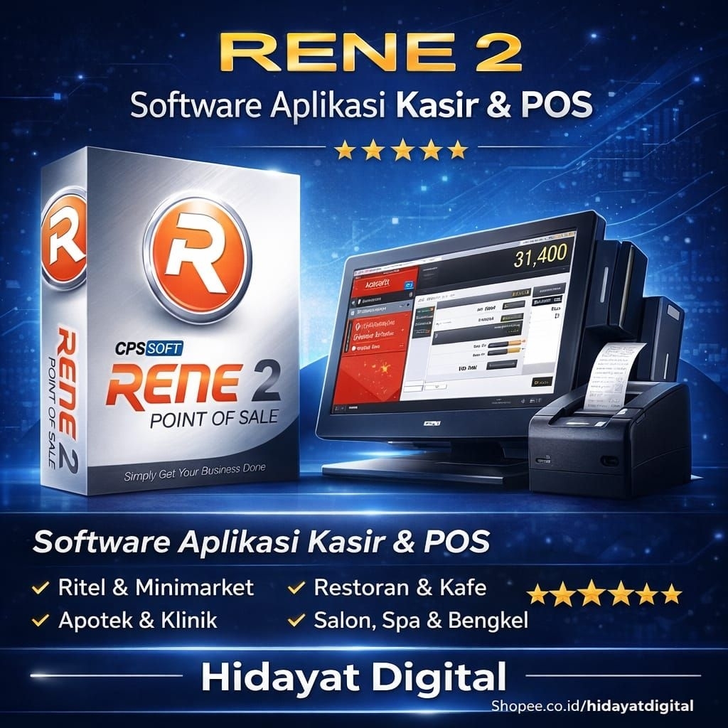 Software Aplikasi Kasir Rene 2 Full Version- (bahasa Indonesia)