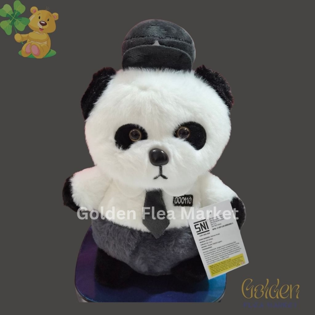 Boneka Polisi Panda Kecil Lucu