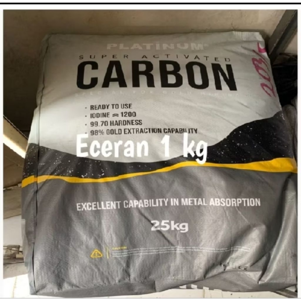 Karbon aktif platinum Lodine 1200 Fungsi olah Tambang emas eceran 1 kg
