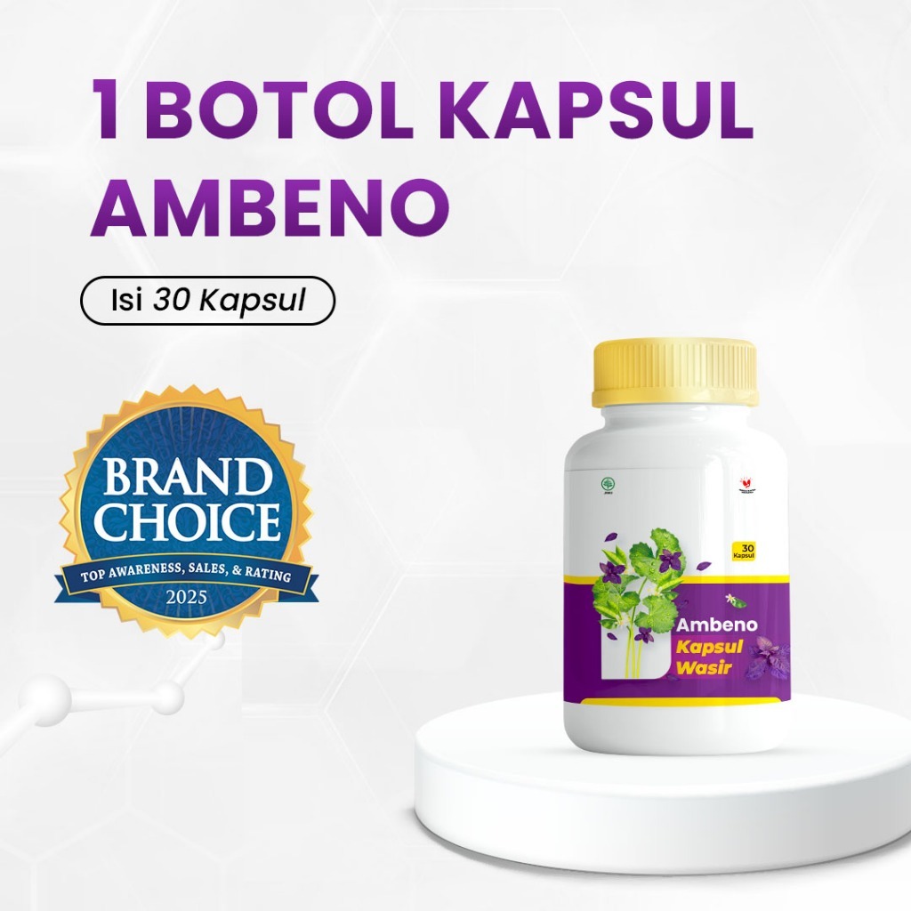 AMBENO Kapsul Herbal Wasir Asli Original Halal Bpom 30 Kapsul