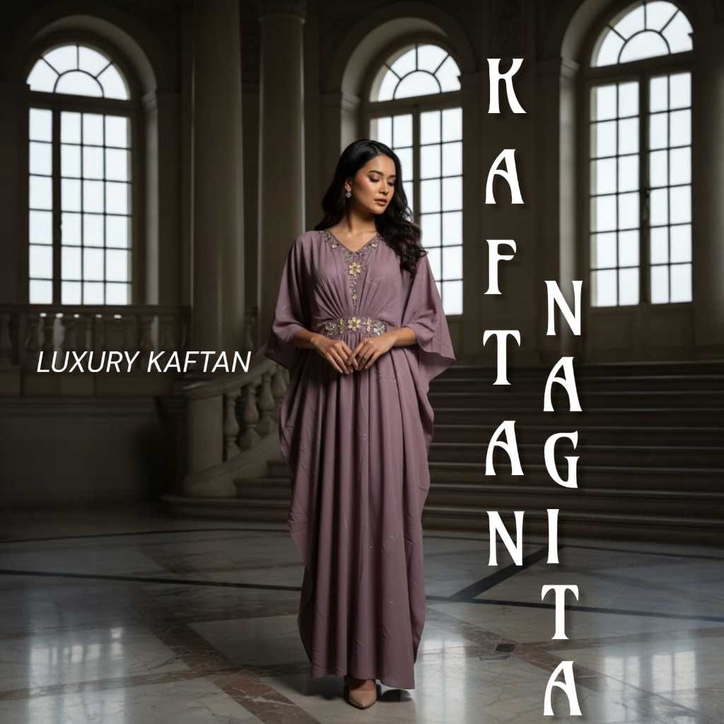 Dress/Kaftan Nagita Payet Jepang Premium Simple Kondangan Wanita By Ayjona Store