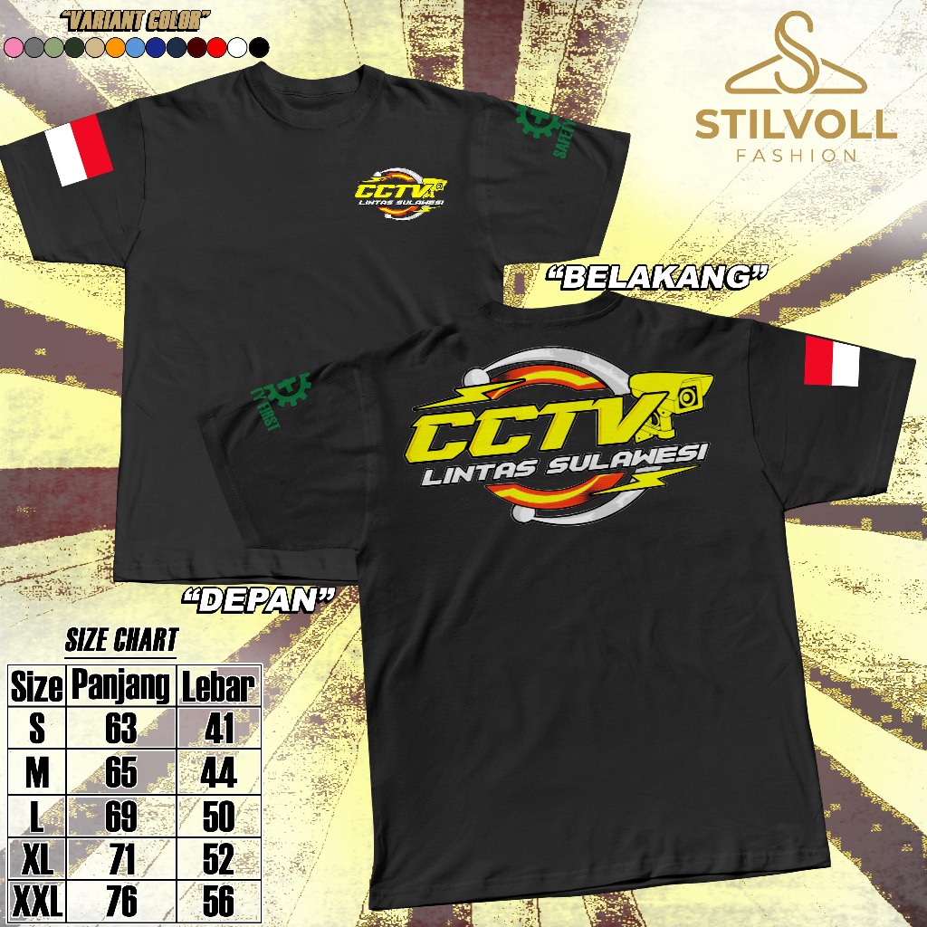 Kaos CCTV Lintas Sulawesi | Tshirt Driver Truk | Baju Pejuang Rupiah Pria Dan Wanita Dewasa Unisex