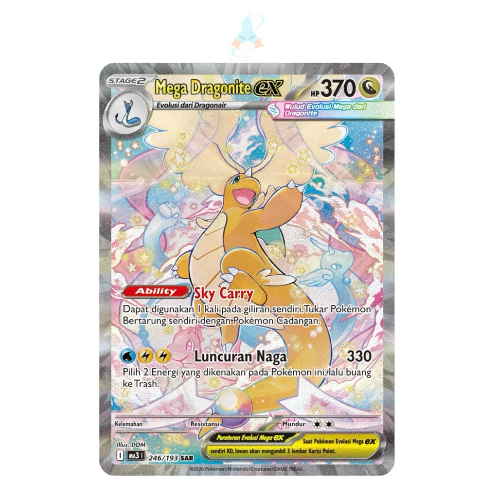 Mega Dragonite EX SAR | Evolusi Mega Impian EX | Bahasa Indonesia | Mint