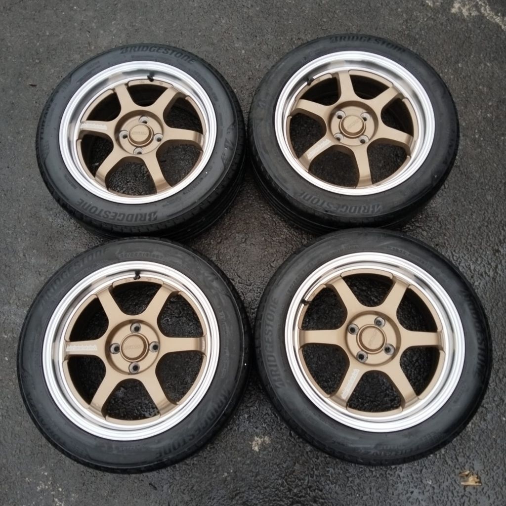 Velg Volk Rays TE37. R16 kodisi baru plus Ban copotan 185/55 r16.