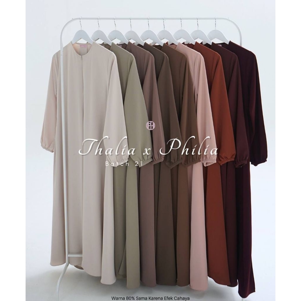 GAMIS THALIA x PHILIA & WOLFIS ORIGINAL BY PELANGI HIJAB TERBARU / GAMIS THALIA WOLFIS GRADE A DAILY