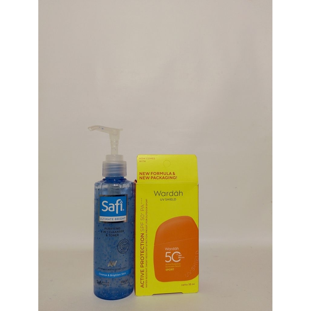 facewash Safi and sunscreen