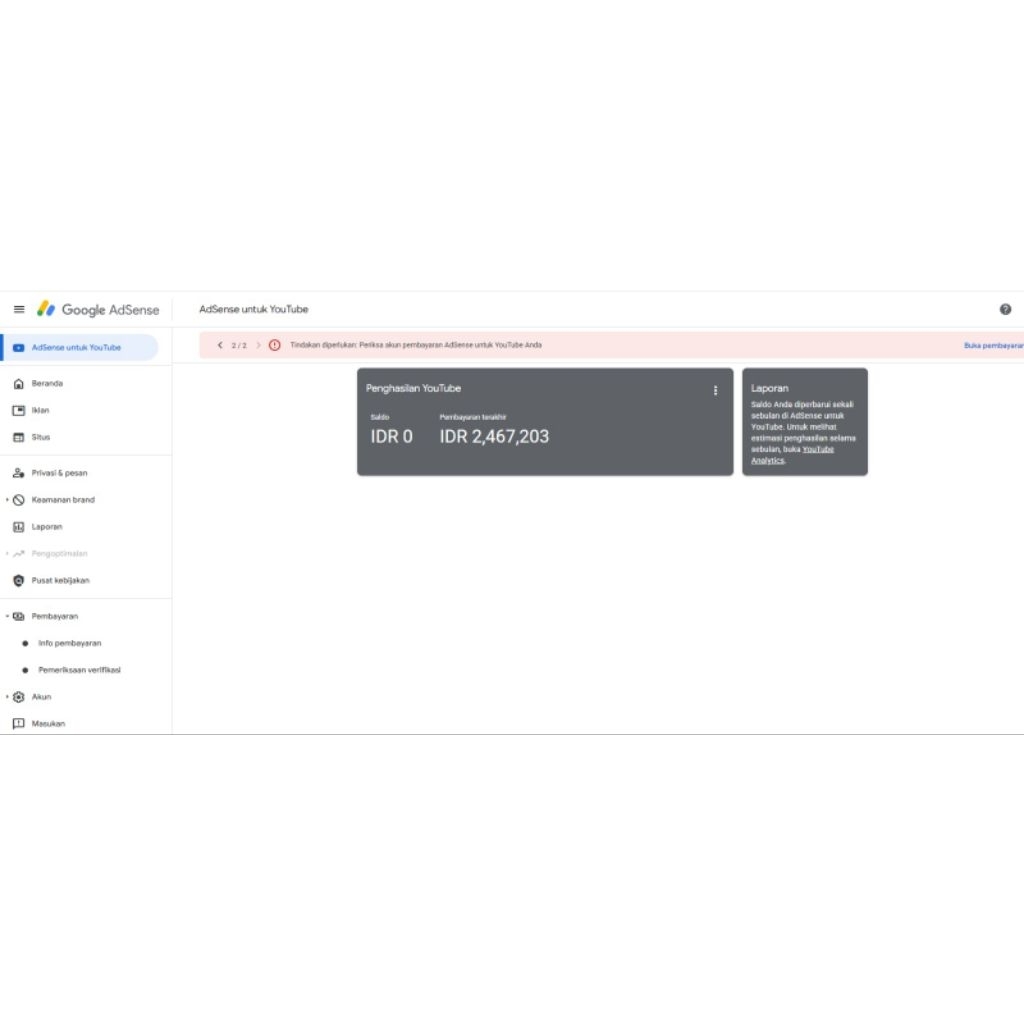 adsense youtube pin po