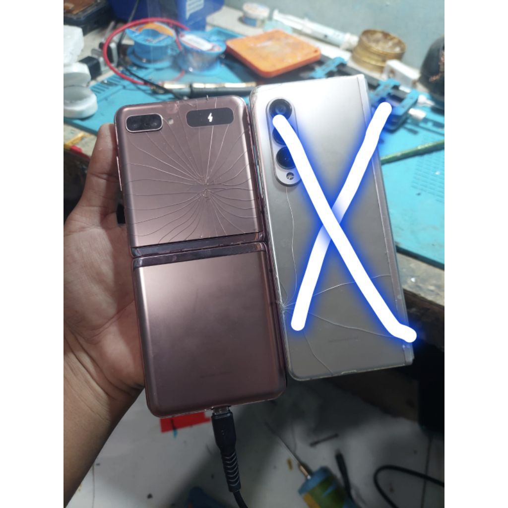 unit samsung Z flip 5G minus lcd