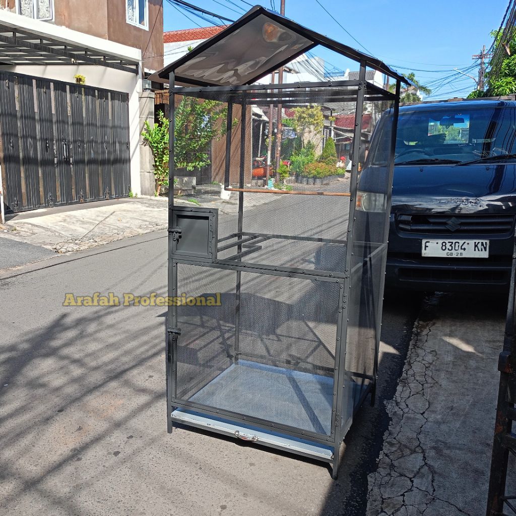 Kandang Burung Ternak Koloni Besar Besi Kuat Anti Karat Outdoor Untuk Lovebird Kenari Murai Finch Ja