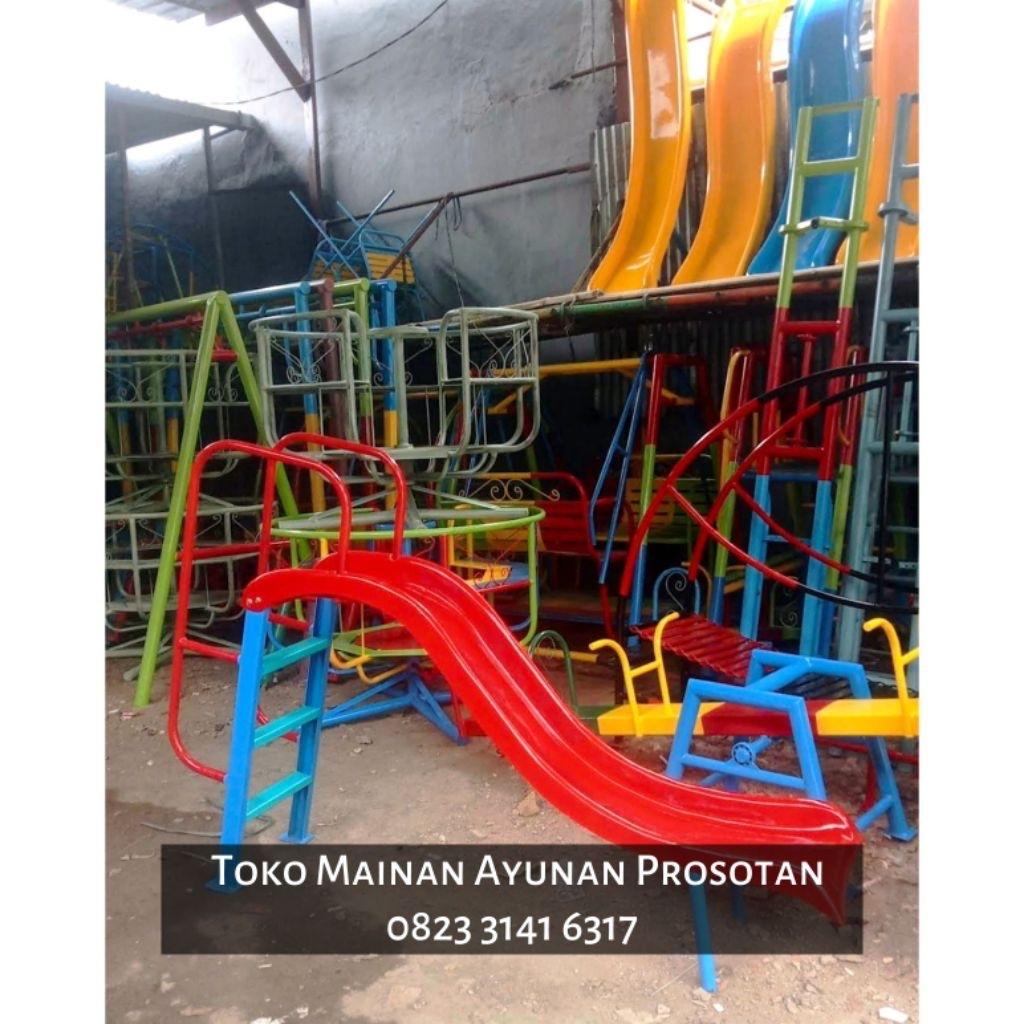 Perosotan - Prosotan - Perosotan Besi Outdoor - Prosotan Besi Outdoor - Perosotan Anak Tk Paud - Pro