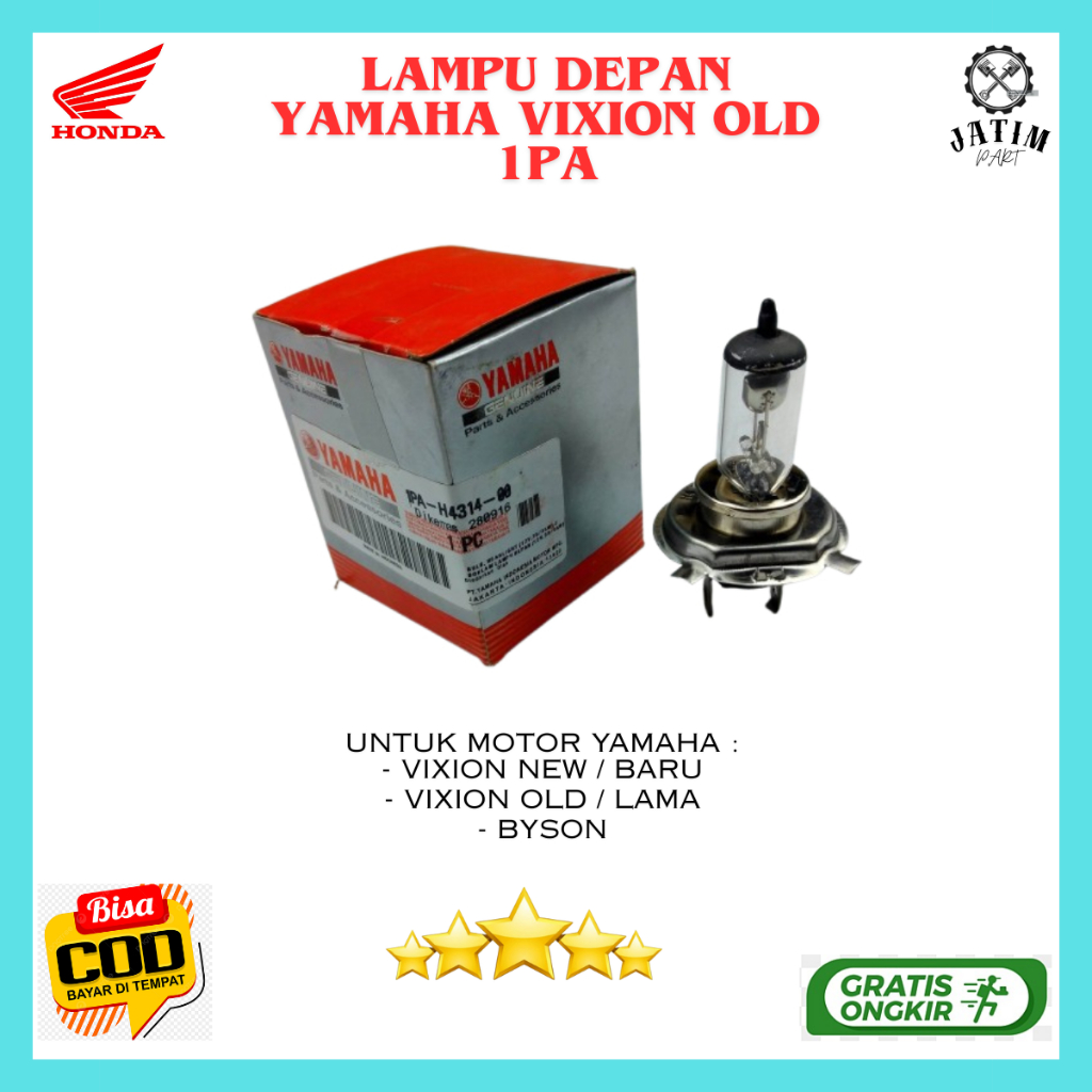Lampu Depan Vixion Old Ori / Bohlam lampu Depan Yamaha Byson Asli Bawaan Motor - 1PA-H4314-00