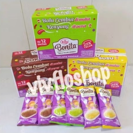 Bolu Bonita Aneka Varian (Coklat, Keju, Pandan)