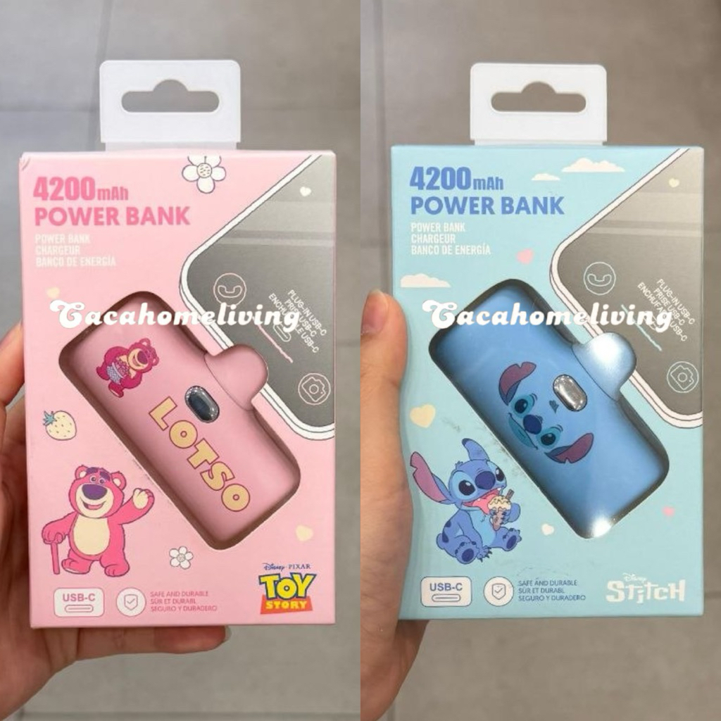 Miniso x Disney - Powerbank 4200mAh Plug-In Type C Disney Collection (Stitch / Lotso)