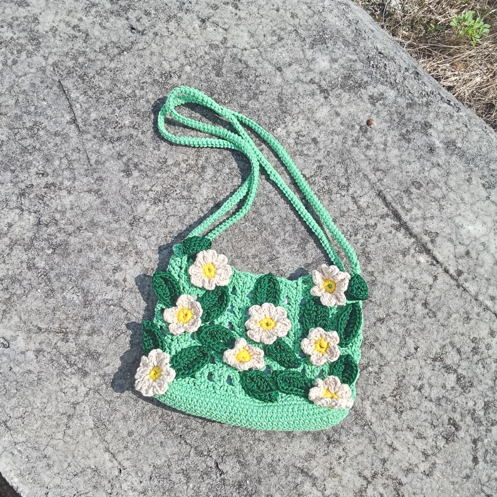 Tas rajut daisy#handmade#Tas rajut estetik#hijau sage