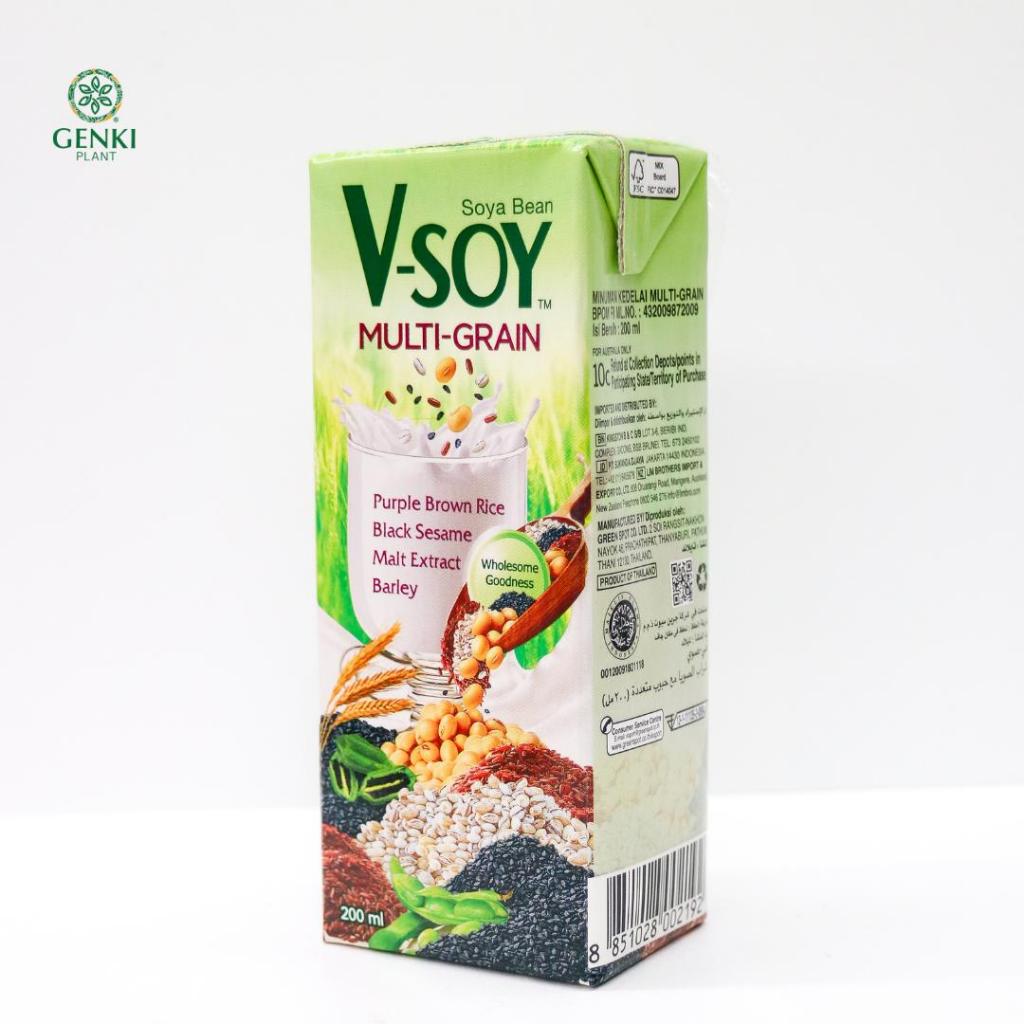 V-Soy Soy Milk Multigrain / Susu Kedelai - 200 ml IS