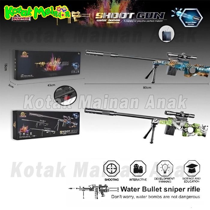 Mainan Pistol AWM Gel Sniper - Aman, Edukatif, Luar Ruang