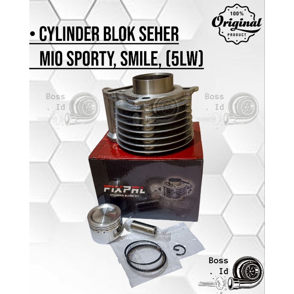 CYLINDER BLOK KIT MIO SPORTY / BLOK SEHER BORING PISTON STANDAR YAMAHA Mio Sporty Smile Fino Soul Bl