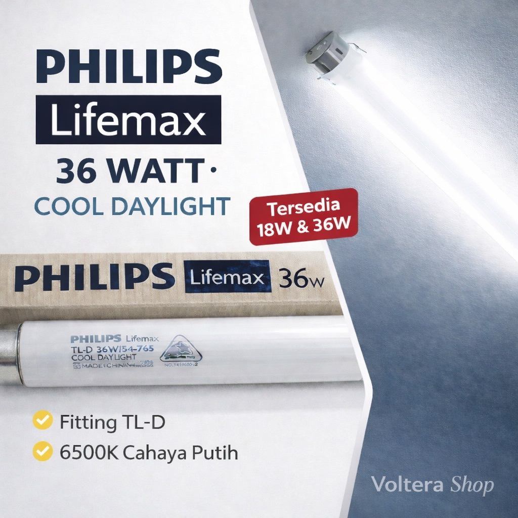 Philips Lampu TL 36 Watt / TL-D 36W 54-765