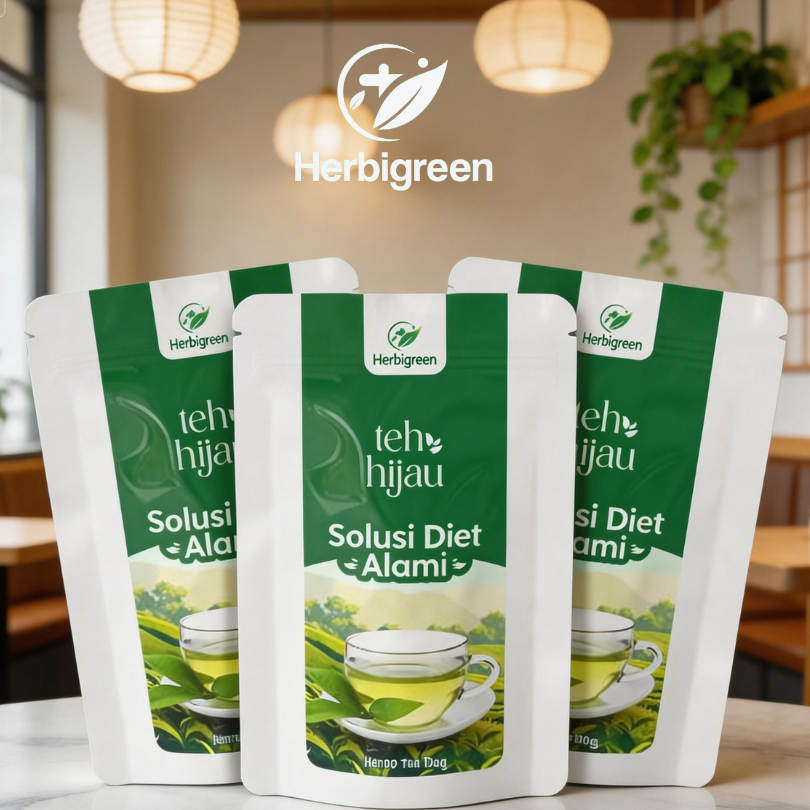 Herbigreen Teh Hijau Solusi Diet Alami TEH HIJAU DIET PELANGSING / TEH HIJAU ORIGINAL / TEH HIJAU PE