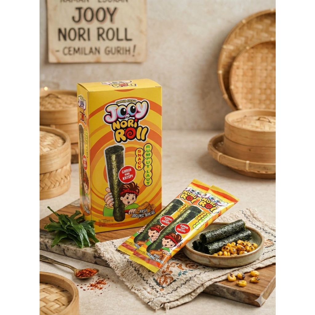 Jooy Nori Roll – Snack Rumput Laut Gulung Renyah Rasa Kekinian