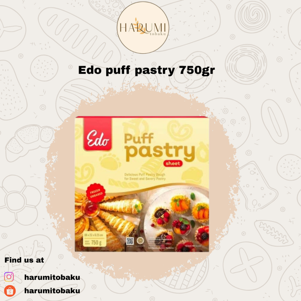 Edo Puff Pastry Kulit Pastry - 750 Gr
