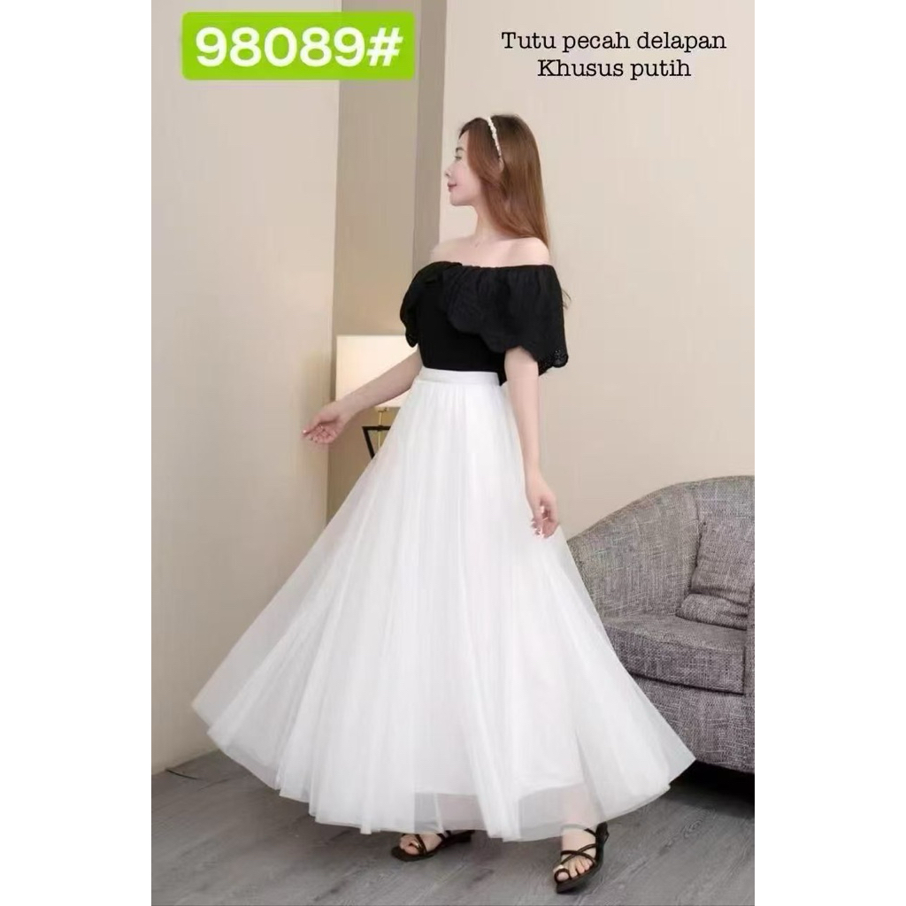 rok tutu putih