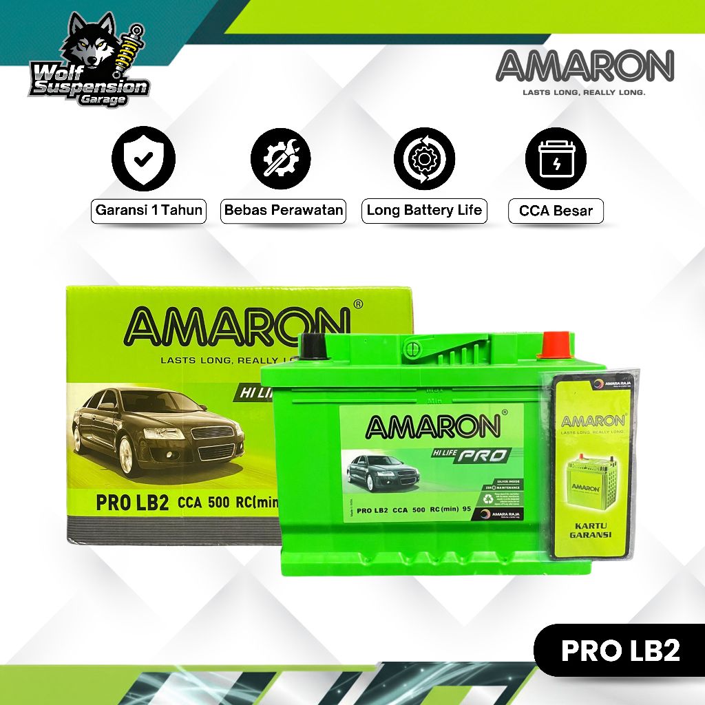 Amaron Hi Life Pro Aki Mobil Peugeot 406 DIN 66 / 555-59 12V / 66Ah Aki Kering
