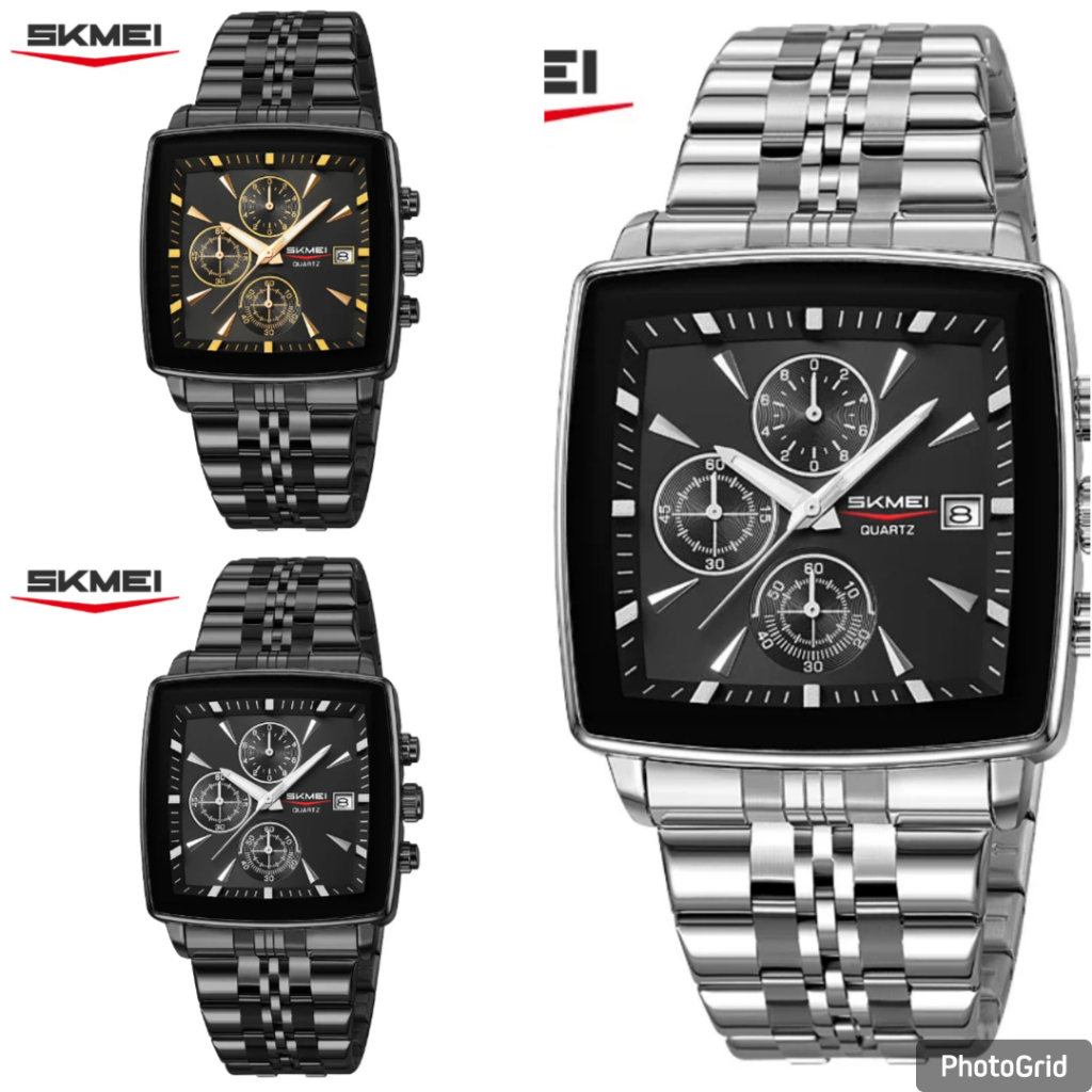 PENGIRIMAN INSTANT // Jam tangan pria kotak rantai crono aktif SKMEI 2434 Original waterresist
