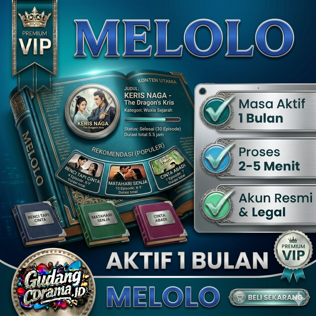 Melolo E-Katalog Drama VIP - Koleksi Visual Digital 30 Hari
