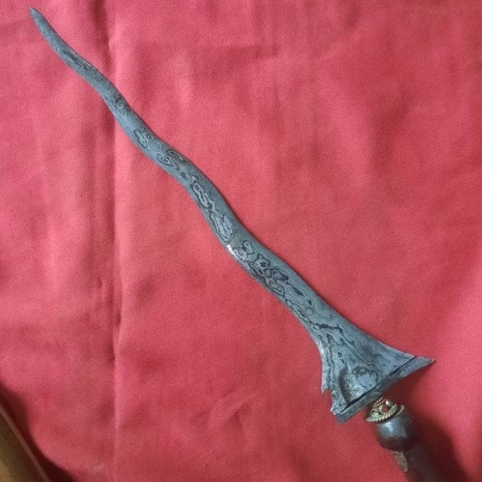 KERIS CARUBUK LUK 7 ORIGINAL SEPUH/TUA/KUNO