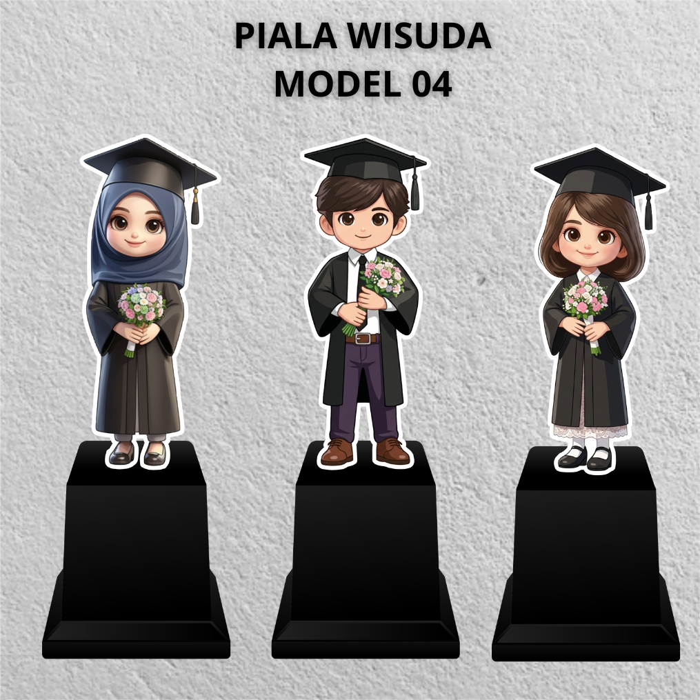 PIALA WISUDA AKRILIK GRADUATION Model 04 PIALA WISUDA AKRILIK GRADUATION Model 7 | Tropi Kelulusan A