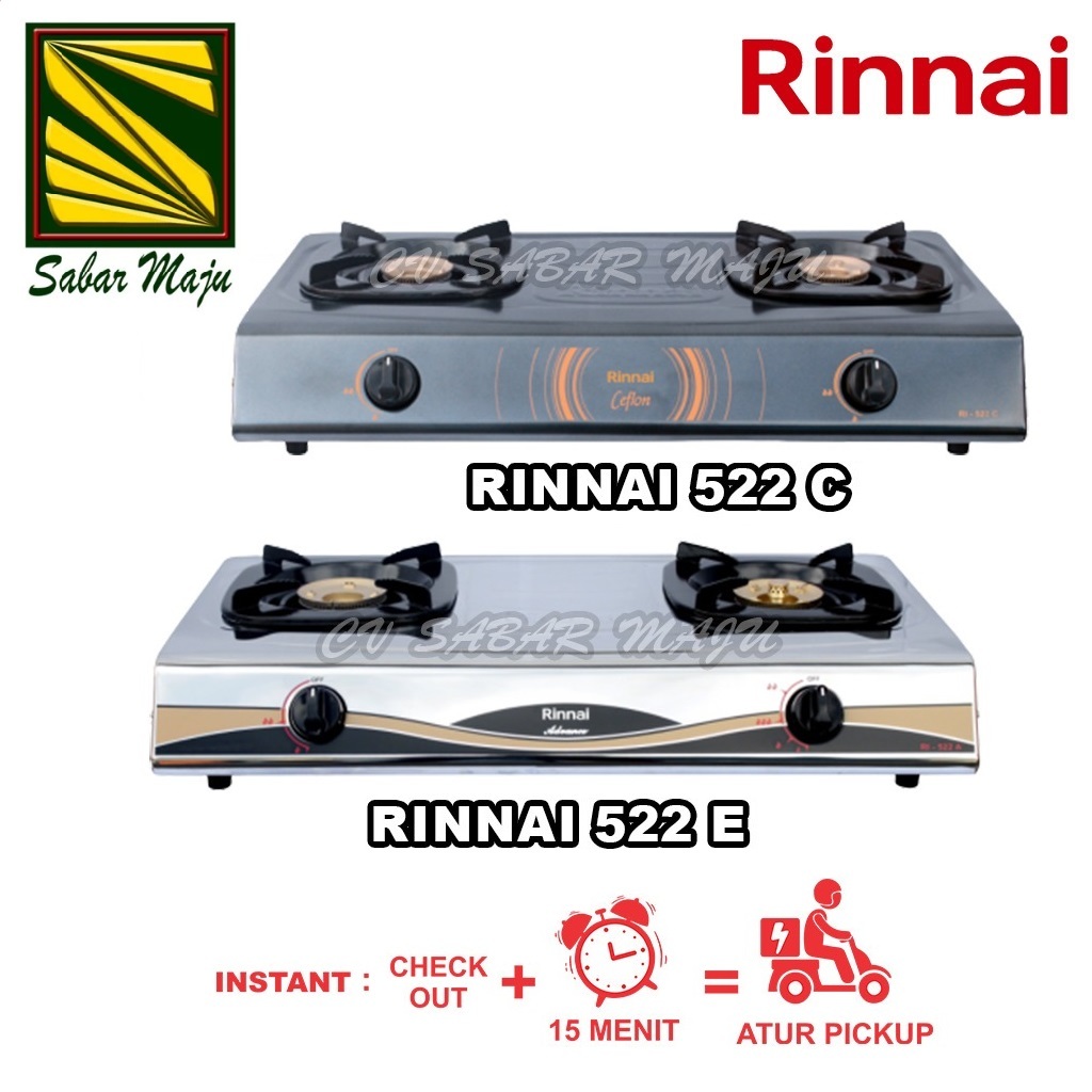 Rinnai Kompor Gas 2 Tungku / Kompor Gas 2 Tungku Rinnai