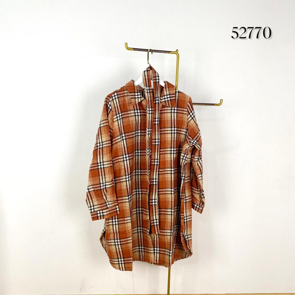 52770 - 05173 TUNIK BBR SUEDE TALI IKAT PINGGANG BUNTUT BELAKANG WANITA PREMIUM ATASAN BODY PANJANG 