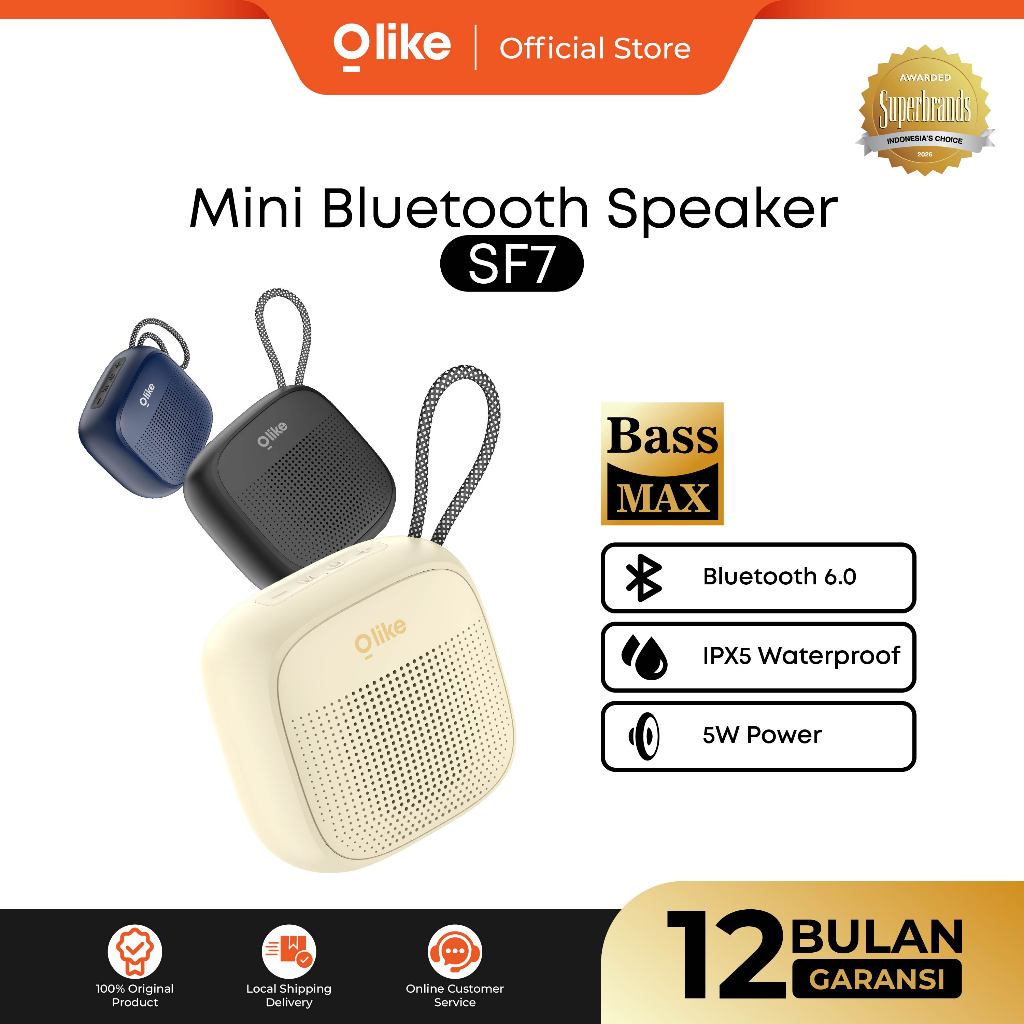 Olike Speaker Bluetooth 6.0 Mini Wireless Outdoor Bass Max Portable HiFi Sound Stereo Audio Portable
