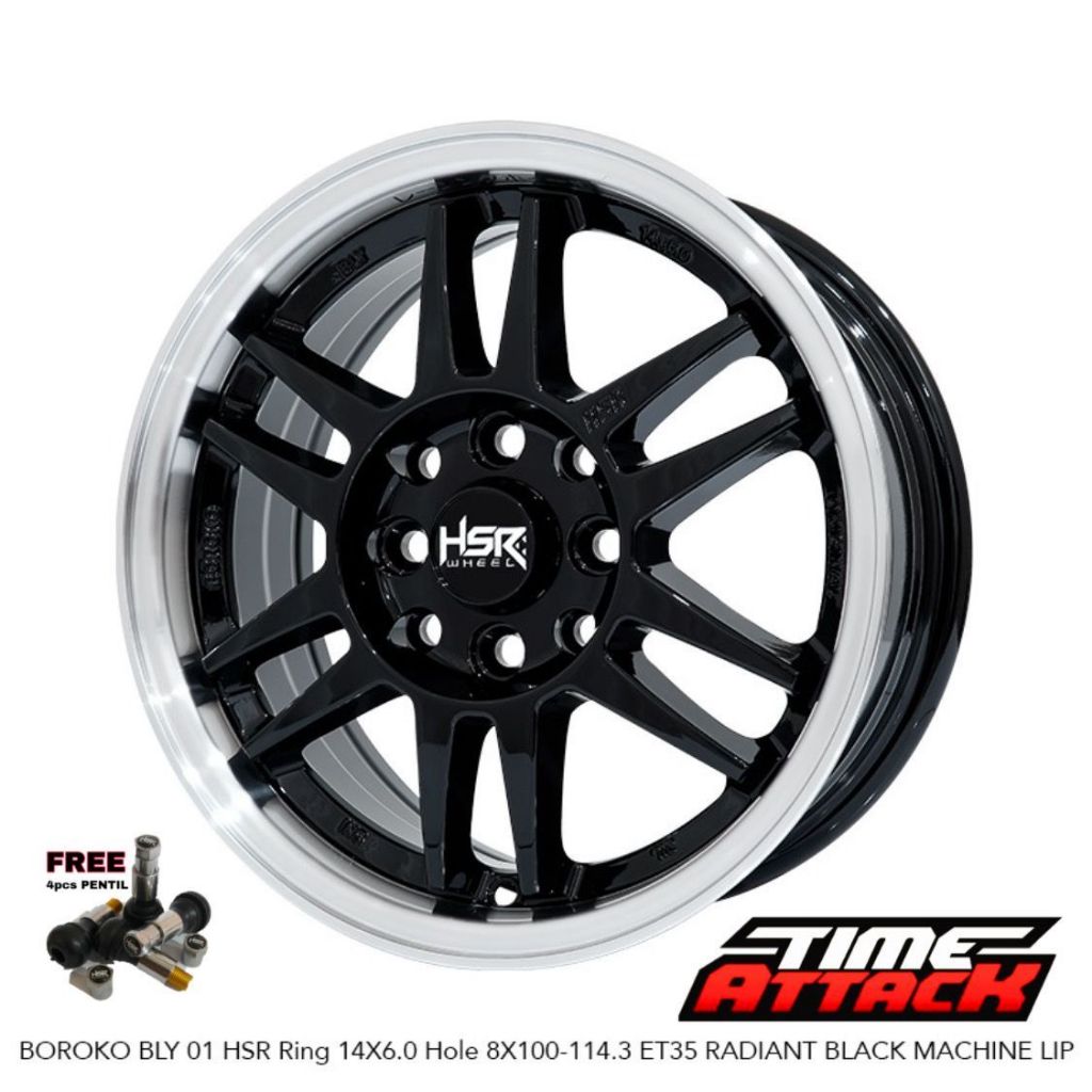Velg Mobil Sigra R14 HSR Wheel Boroko BLY01 FC Velg HSR Ring 14