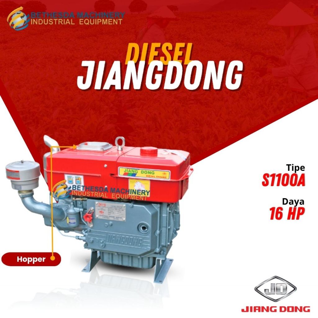 Jiangdong Diesel 16 Hp 16 PK Diesel Penggerak S 1100 A