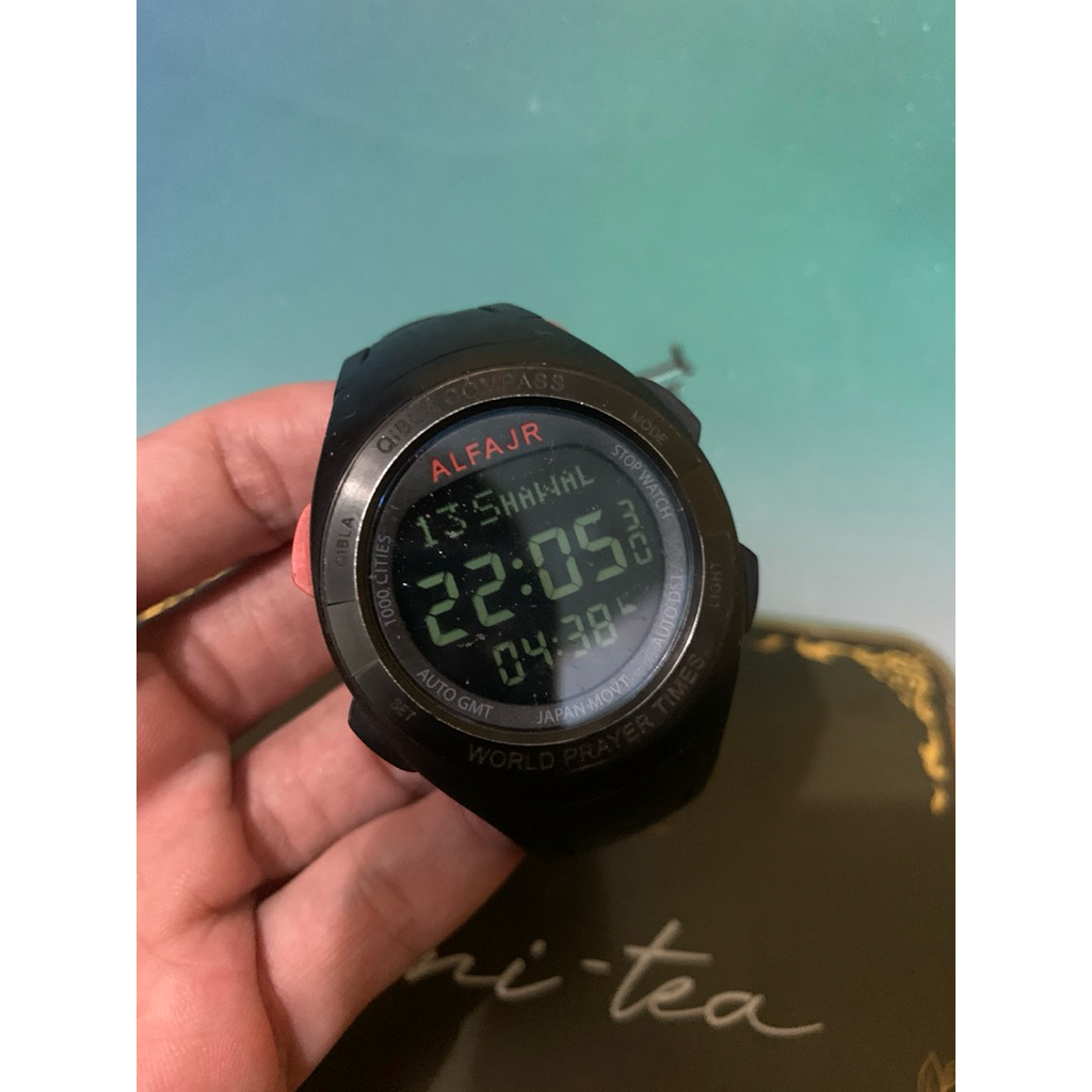 Jam Tangan Al Fajr WQ 18 compass kiblat