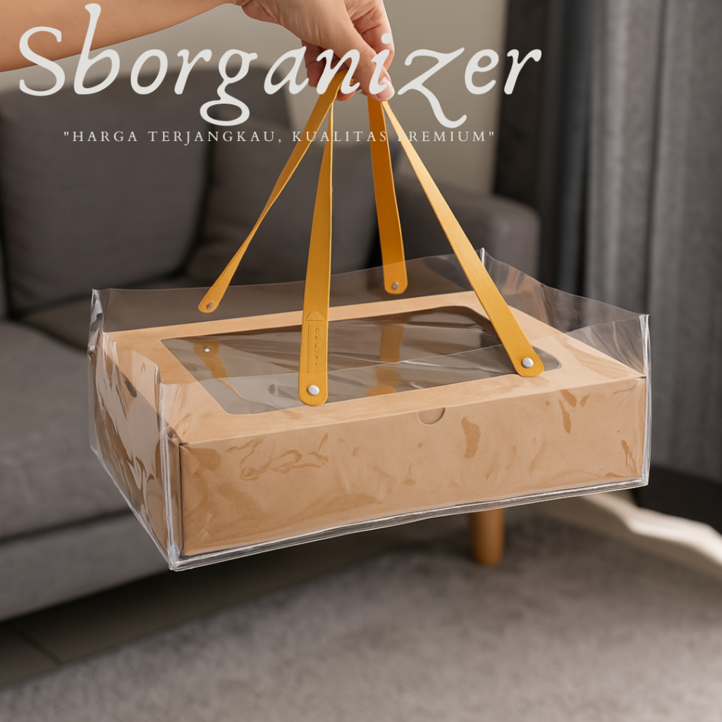 Dus Box Nasi PREMIUM SEKAT 31x22 Tas Plastik Box Catering Window 30x22  Tas PVc Dus Nasi uk. 30x22