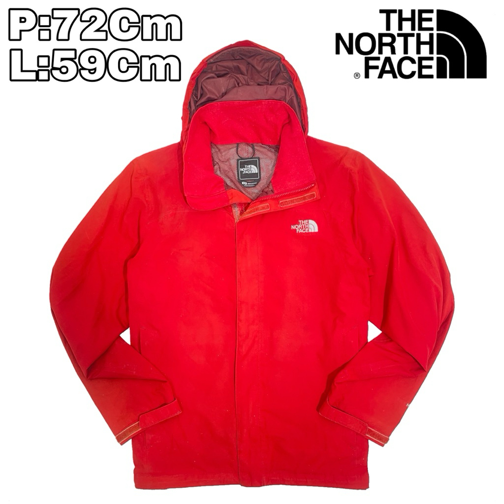 J76 Jaket Outdoor Waterproof The North Face TNF Merah  Sport Olahraga Original Parasut Hiking Pendak