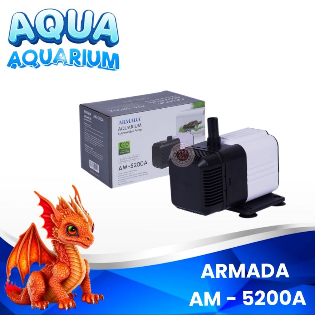 POMPA KOLAM FILTER IKAN KOI ARMADA AM 5200A WATER PUMP KOLAM IKAN
