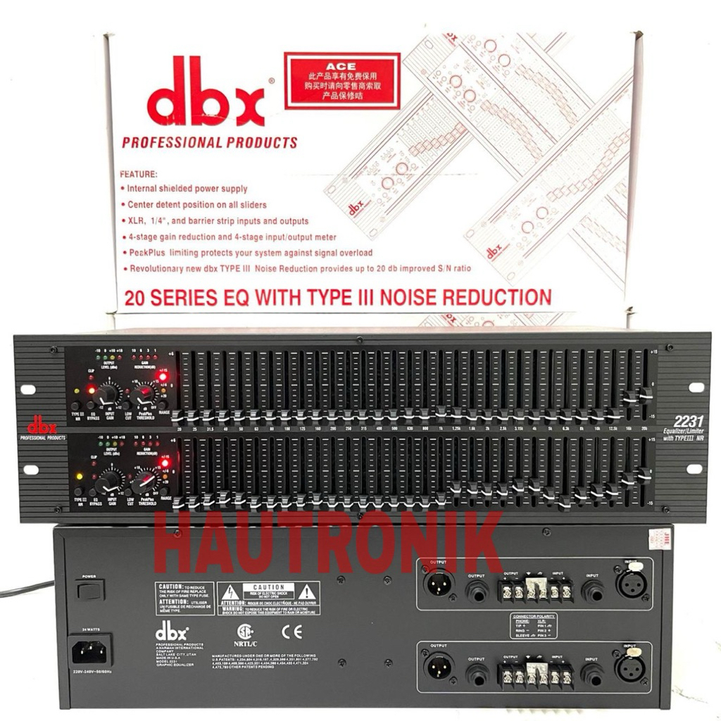 Equaliser DBX 2231 ( 2 x 31 Channel ) Grade A Band Equaliser dbx 2231 dbx2231 Bagus ( Bisa COD )