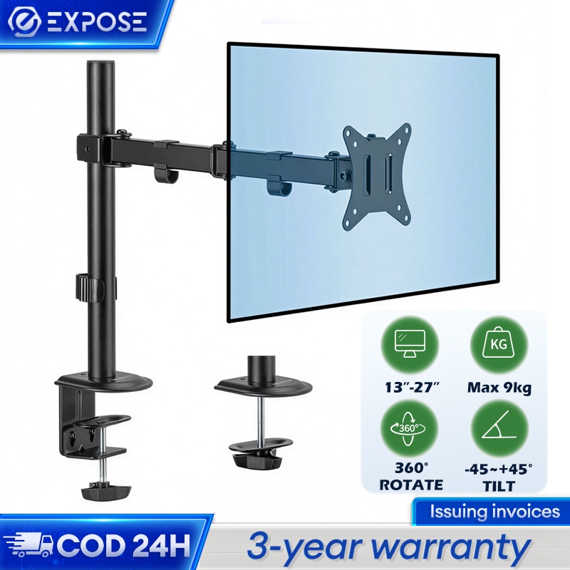 Monitor Bracket TV LED/LCD Monitor PC Gas Spring 17-32" Monitor Stand 360° adjustable No punching