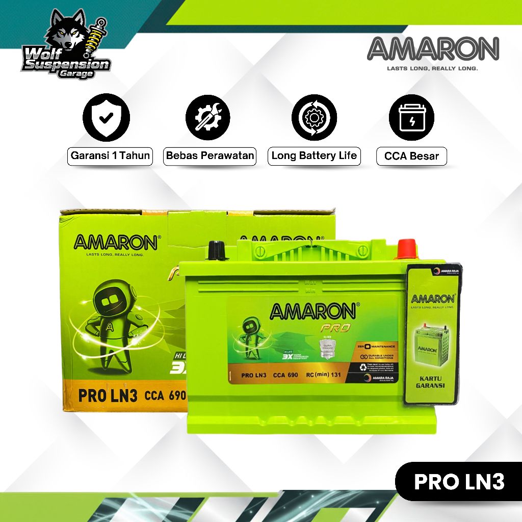 Amaron Hi Life Pro Aki Mobil Suzuki Ertiga Diesel DIN 84 / 580-24 12V / 84Ah Aki Kering