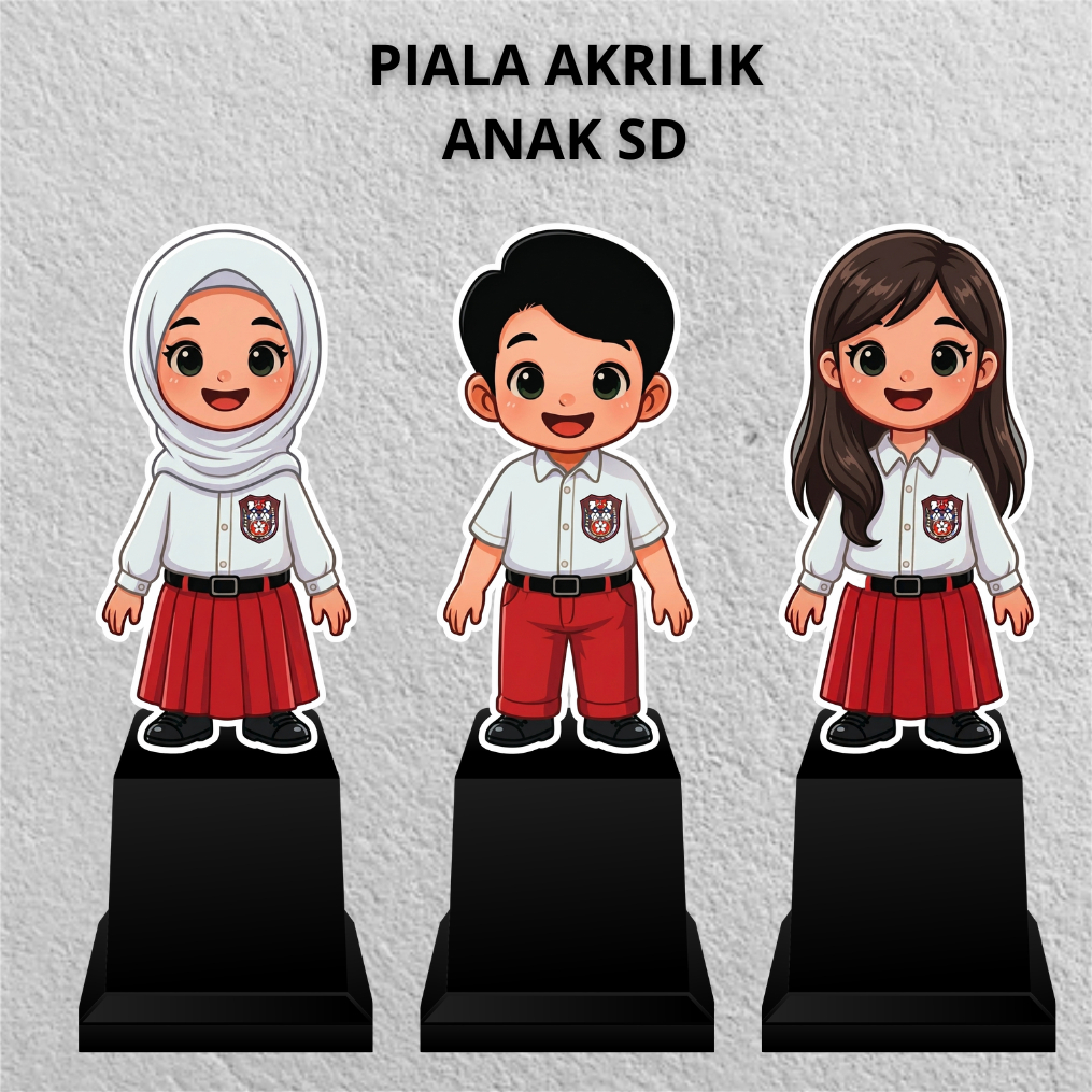 PIALA AKRILIK ANAK SD | Piala Akrilik Kelulusan Sekolah - Piala Anak SD