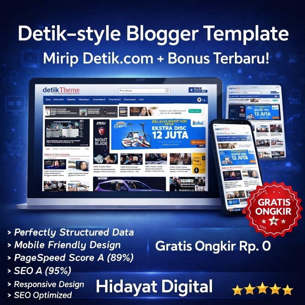 Template DetikWeb bloger mirip detik.com blogspot + bonus- (bahasa Indonesia)
